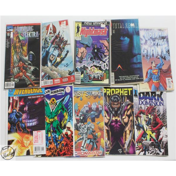 #1 ISSUE COMIC LOT, MARVEL, DC, INDY, 10 BOOKS
