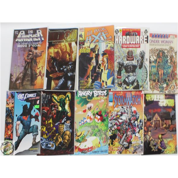 #1 ISSUE COMIC LOT, MARVEL, DC, INDY, 10 BOOKS