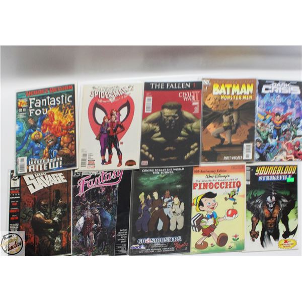 #1 ISSUE COMIC LOT, MARVEL, DC, INDY, 10 BOOKS