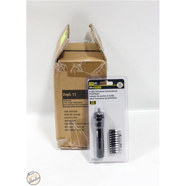 CASE WITH 6 11PC 5 LED PRECISION SCREWDRIVERS