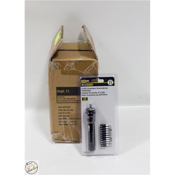 CASE WITH 6 11PC 5 LED PRECISION SCREWDRIVERS