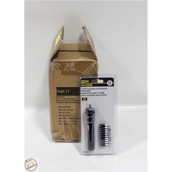 CASE WITH 6 11PC 5 LED PRECISION SCREWDRIVERS