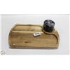 Image 1 : WOODEN ROLLING TRAY WITH 4 PIECE GRINDER