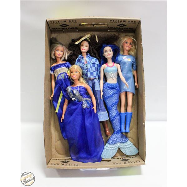 BARBIE DOLLS IN BLUE OUTFITS