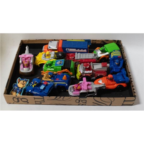 12 DIECAST PAW PATROL CARS & TRUCKS