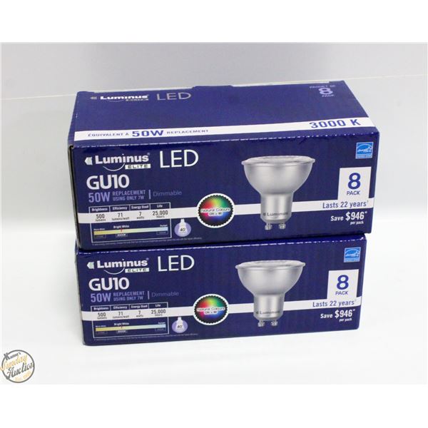 2X8 LED LUMINOUS ELITE 50WATT LIGHT BULBS