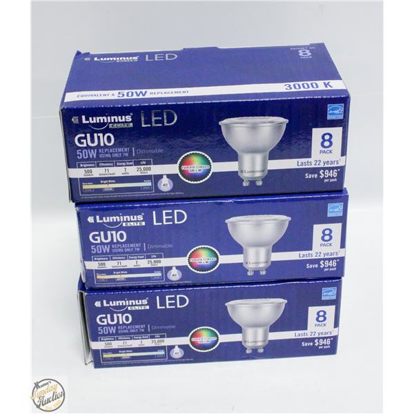 3X8 LED LUMINOUS ELITE 50WATT LIGHT BULBS