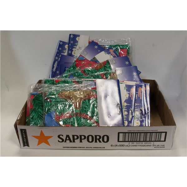 24 PACKS ASSORTED FABRIC GIFT BAGS