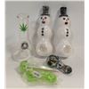 Image 1 : GLASS BUBBLER, AND 5 PIPES (GLASS/SILICONE)