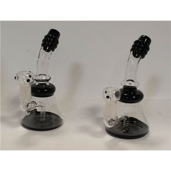 2 GLASS DAB RIGS WITH GLASS NAILS