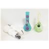 Image 1 : 2 GLASS BONGS PLUS 2 SILICONE SNOWMAN PIPES