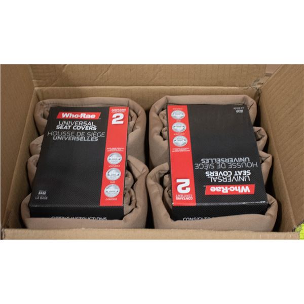 CASE WITH TWO 2 PC SETS LAWSON SEAT COVERS TAN