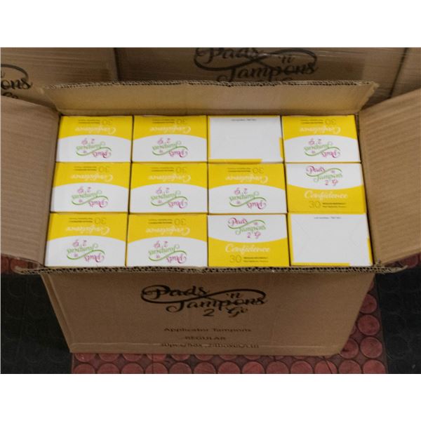 CASE WITH 24 BOXES OF 30 MINI TAMPONS REGULAR