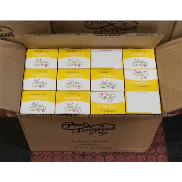 CASE WITH 24 BOXES OF 30 MINI TAMPONS REGULAR