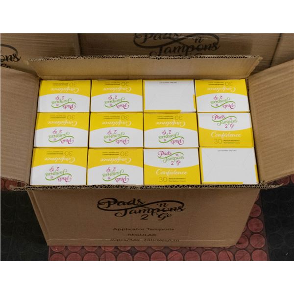 CASE WITH 24 BOXES OF 30 MINI TAMPONS REGULAR