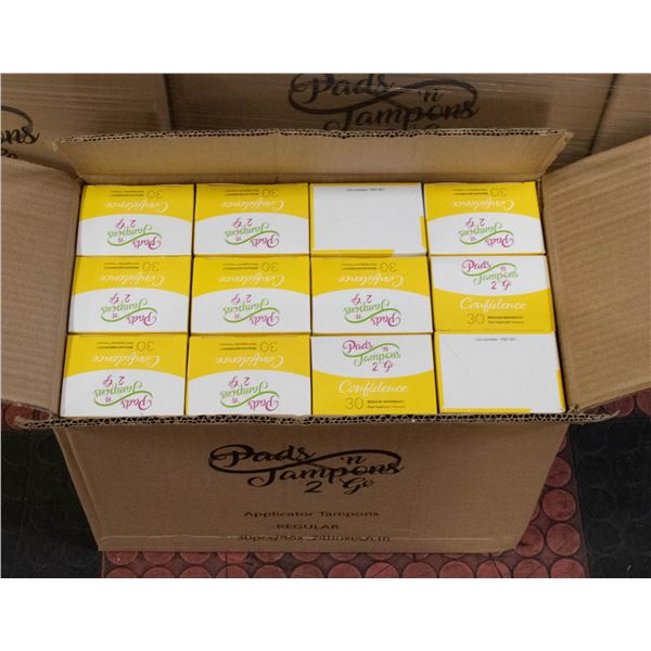 CASE WITH 24 BOXES OF 30 MINI TAMPONS REGULAR