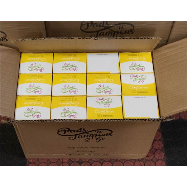 CASE WITH 24 BOXES OF 30 MINI TAMPONS REGULAR