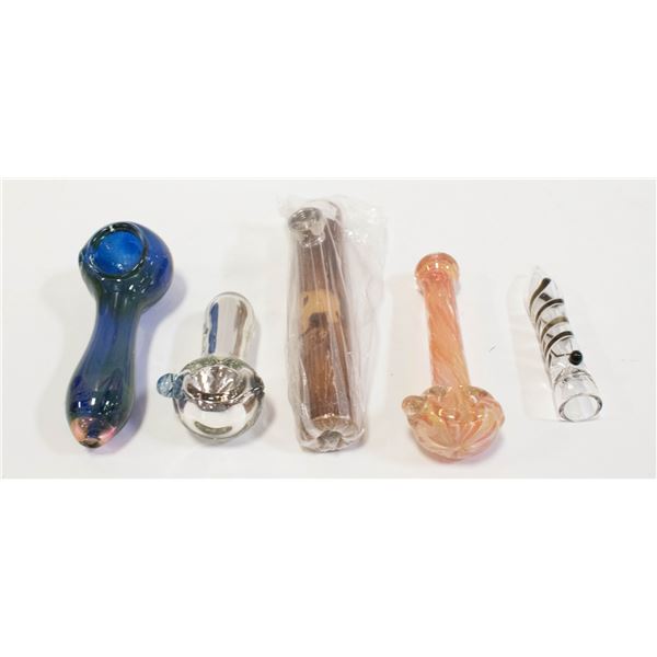 5 GLASS/WOOD PIPES