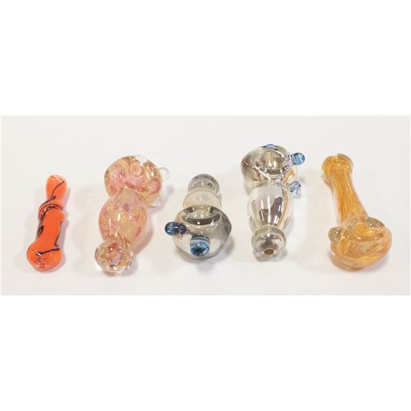 5 GLASS PIPES