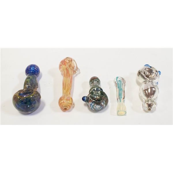 5 GLASS PIPES