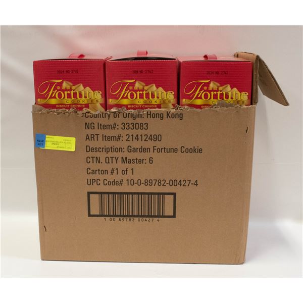 CASE W/3 BOXES OF FOIL WRAPPED FORTUNE COOKIES