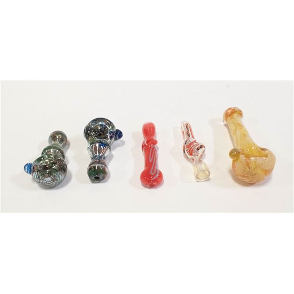 5 GLASS PIPES