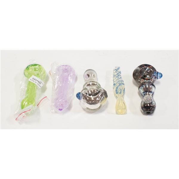 5 GLASS PIPES