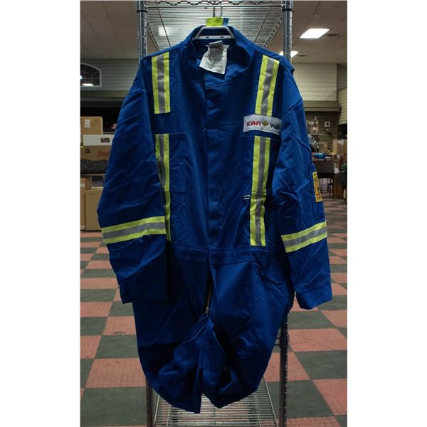 BLUE FR HI VIS SIZE 56 COVERALLS NEW