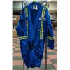 Image 1 : SIZE 60 FR HI VIS BLUE COVERALLS NEW