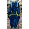 Image 1 : SIZE 60 FR HI VIS BLUE COVERALLS NEW