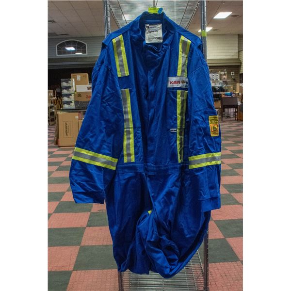 SIZE 60 FR HI VIS BLUE COVERALLS NEW