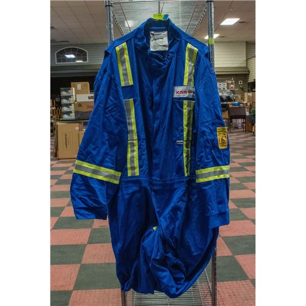 SIZE 60 FR HI VIS BLUE COVERALLS NEW