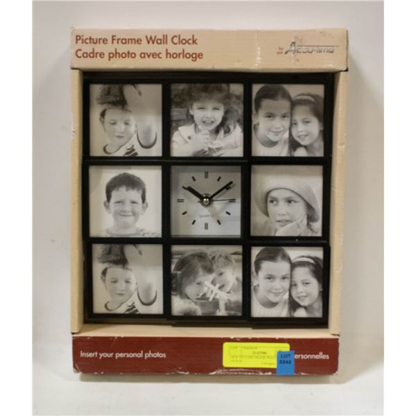 NEW PICTURE FRAME WALL CLOCK 10"X10"