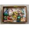 Image 1 : VINTAGE GLASS MOLDED FIGURES CHRISTMAS