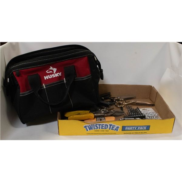 HUSKY TOOL BAG + TOOLS