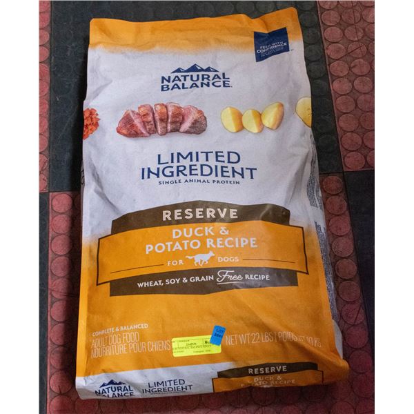 22LBS NATURAL BALANCE ADULT DOG FOOD