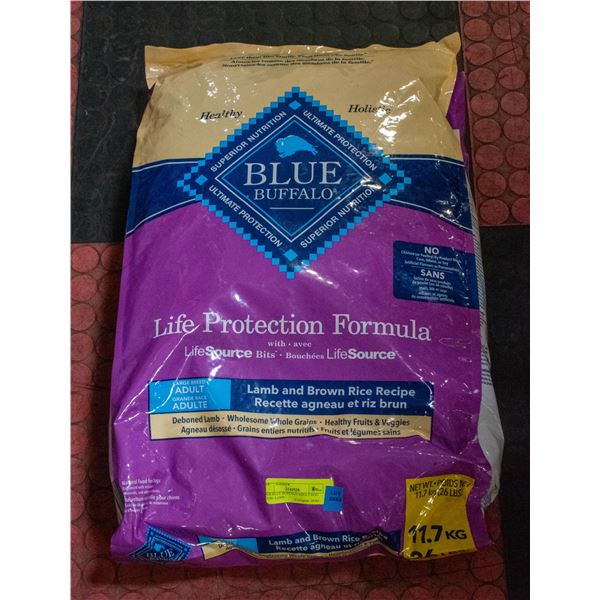 26LB BLUE BUFFALO ADULT DOG FOOD- LAMB
