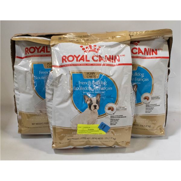 3 X 3LB ROYAL CANIN PUPPY FRENCH BULLDOG
