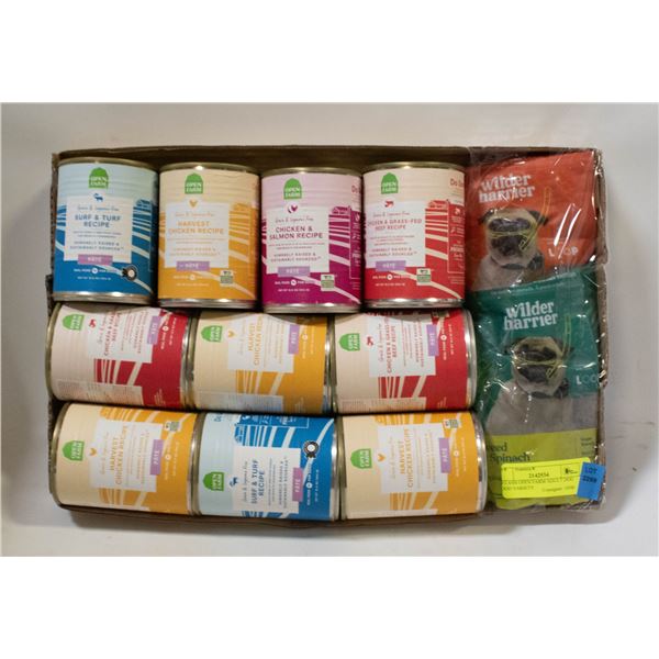 10 CANS OPEN FARM ADULT DOG FOOD VARIETY