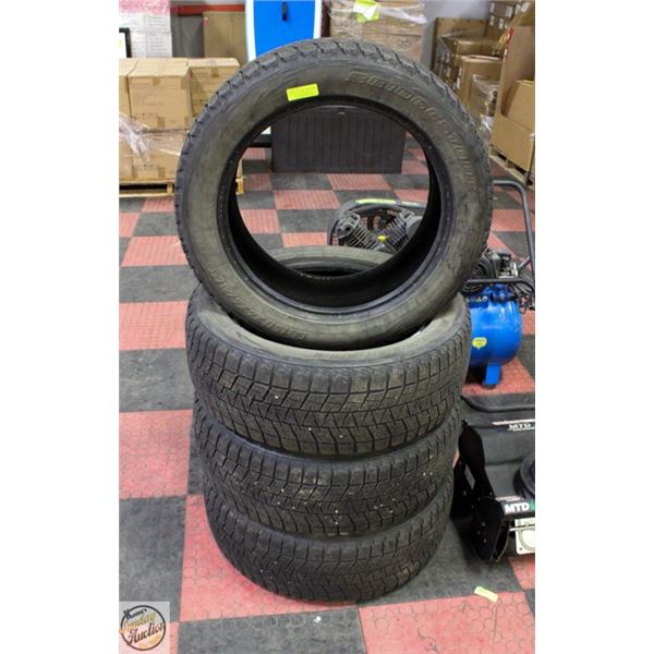 SET OF FOUR BRIDGESTONE BLIZZAAK TIRES P255/55R20