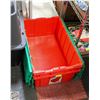 Image 1 : 2 LARGE HINGED STORAGE TUBS