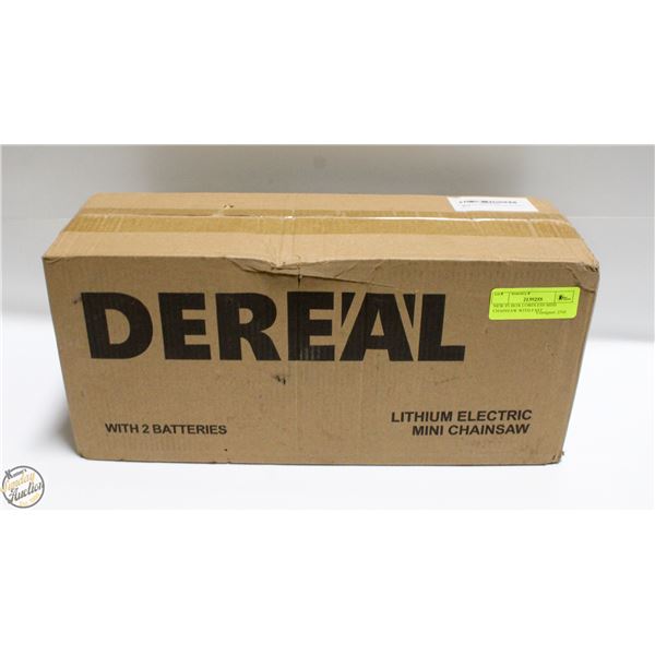 NEW IN BOX CORDLESS MINI CHAINSAW WITH FAST