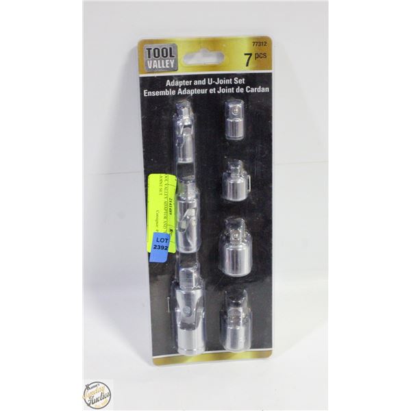 TOOL VALLEY ADAPTOR AND 7PC U-JOINT SET