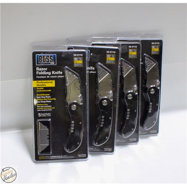 NEW 4 BOSS FOLDING BLADES