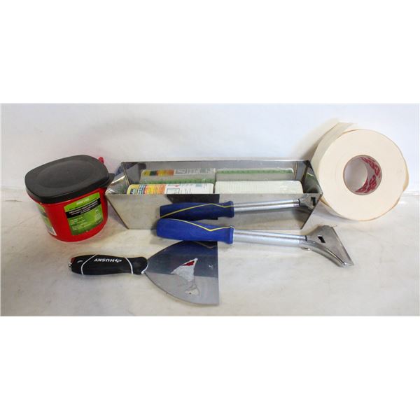 FLAT OF NEW DRYWALL TOOLS