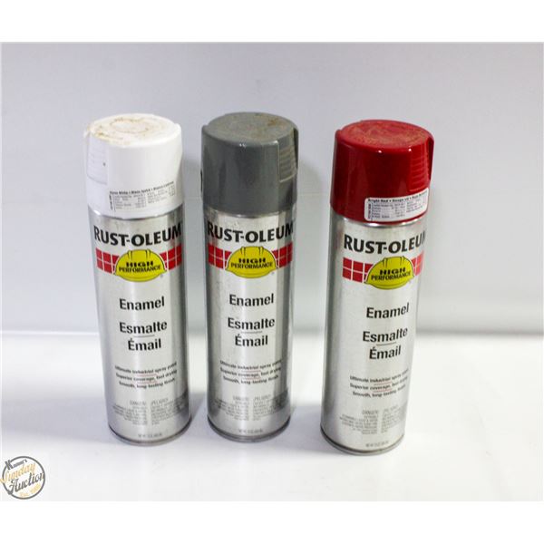 3PK RUSTOLEUM SPRAY PAINT