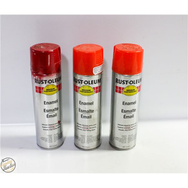 3PK RUSTOLEUM SPRAY PAINT