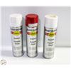 Image 1 : 3PK RUSTOLEUM SPRAY PAINT