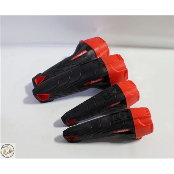 4 ENERGIZER FLASHLIGHTS