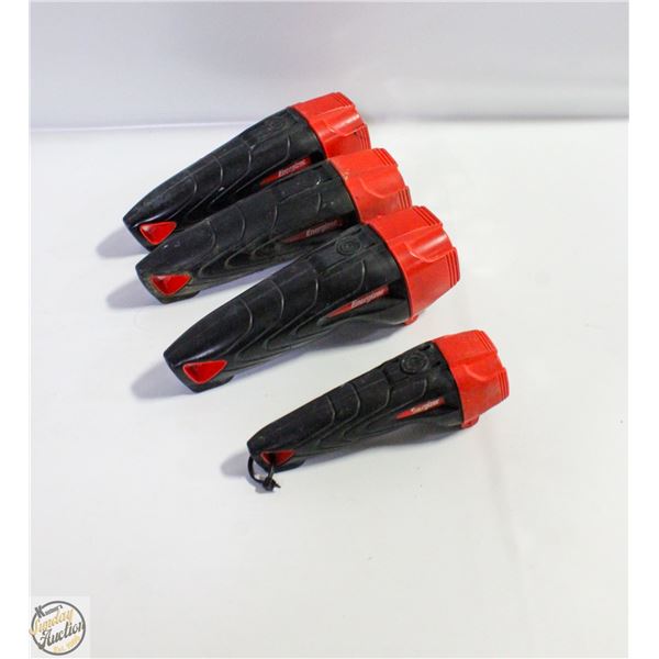4 ENERGIZER FLASHLIGHTS